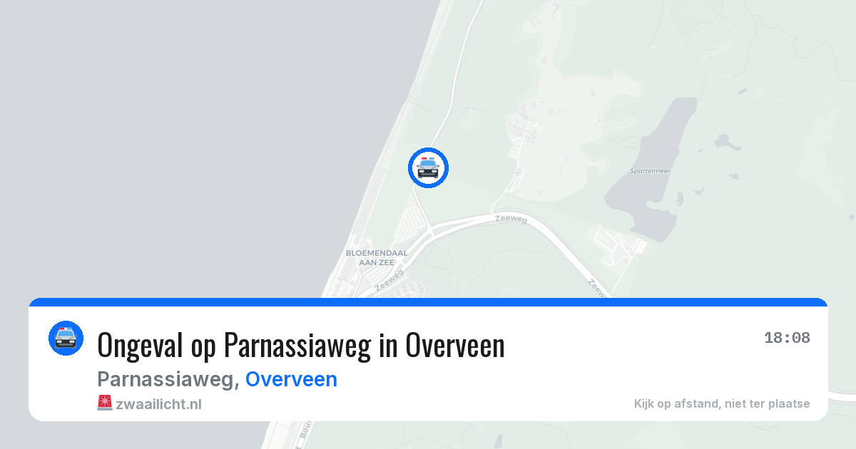 Ongeval op Parnassiaweg in Overveen — 24 mei 2026