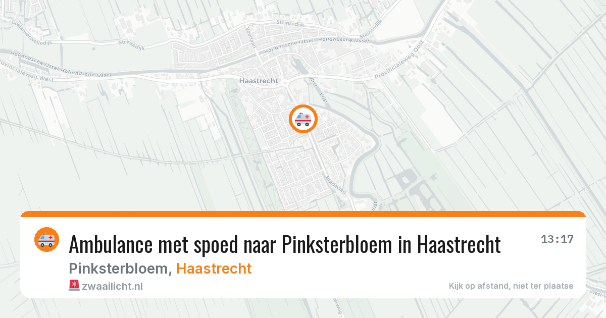 Ambulance met spoed naar Pinksterbloem in Haastrecht — 29 jul 2026
