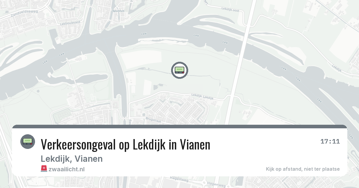 Verkeersongeval op Lekdijk in Vianen — 19 feb 2026