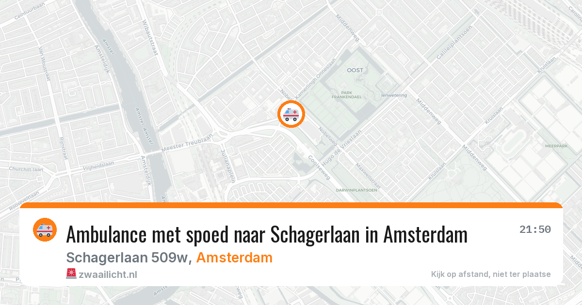 Ambulance met spoed naar Schagerlaan in Amsterdam — 14 jun 2026