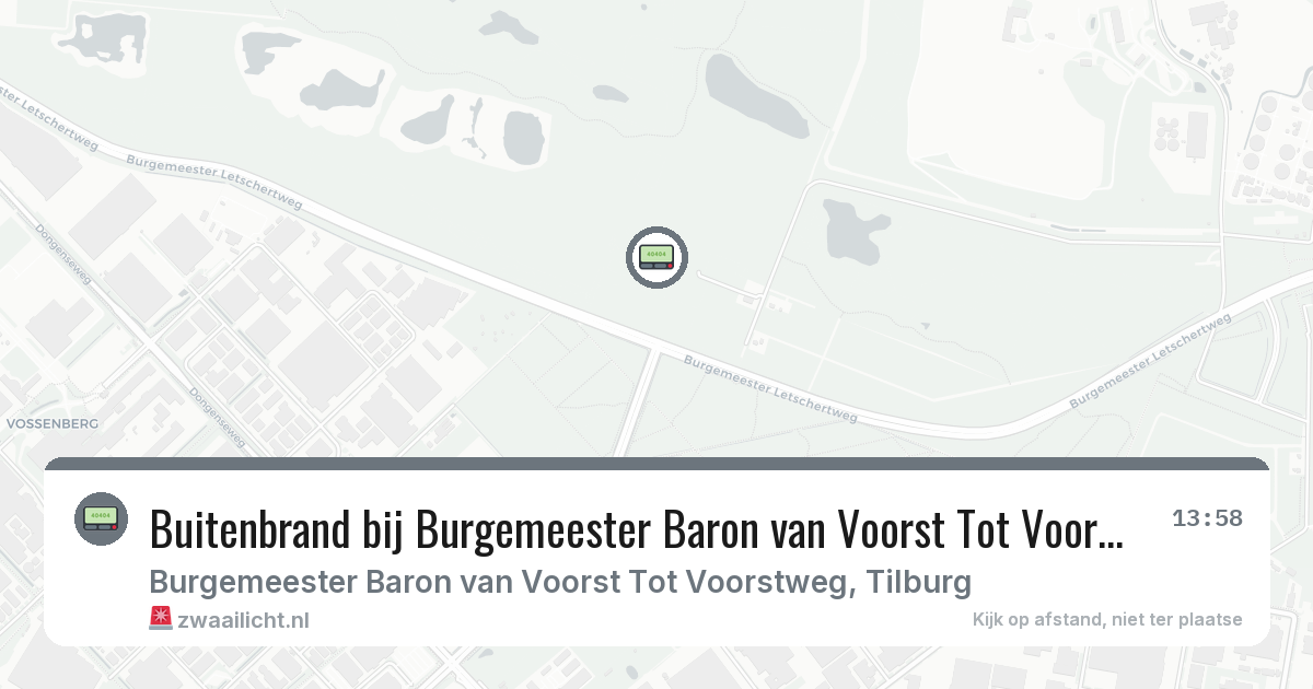 Buitenbrand bij Burgemeester Baron van Voorst Tot Voorstweg in Tilburg — 7 apr 2026