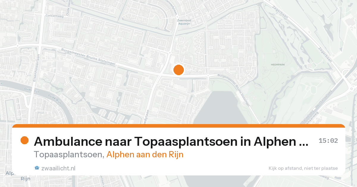 Ambulance naar Topaasplantsoen in Alphen aan den Rijn — 24 aug 2026