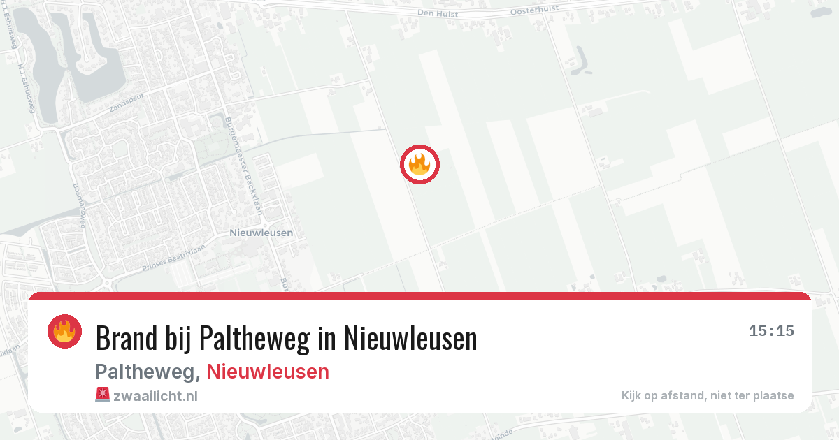 Brand bij Paltheweg in Nieuwleusen — 9 jun 2026