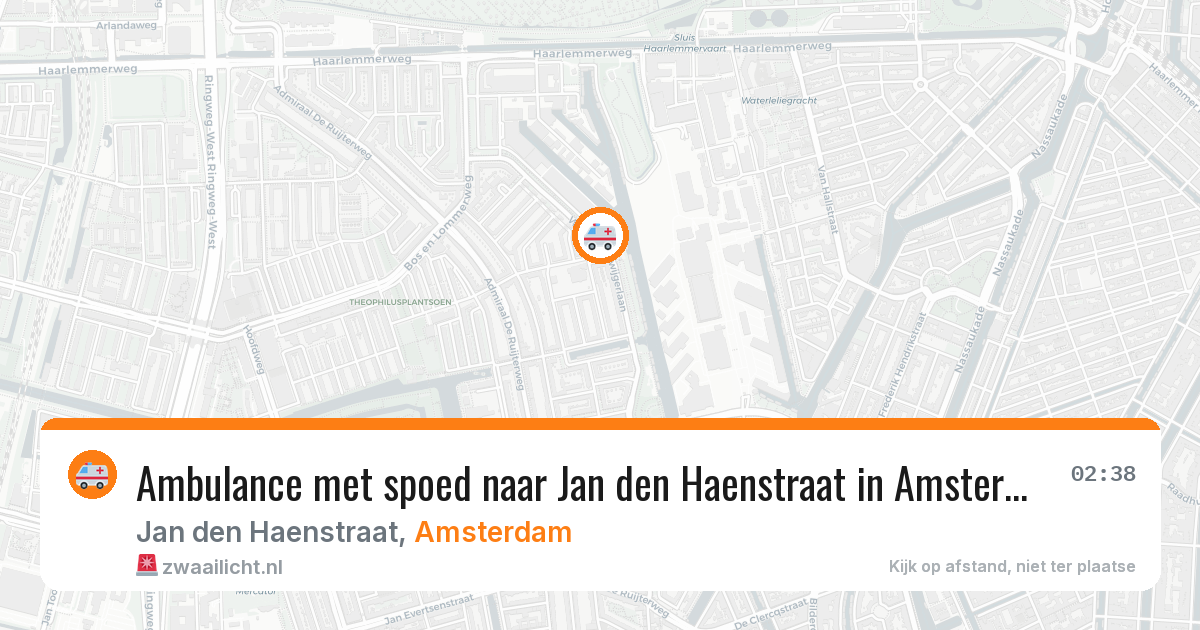 Ambulance met spoed naar Jan den Haenstraat in Amsterdam — 25 jun 2026