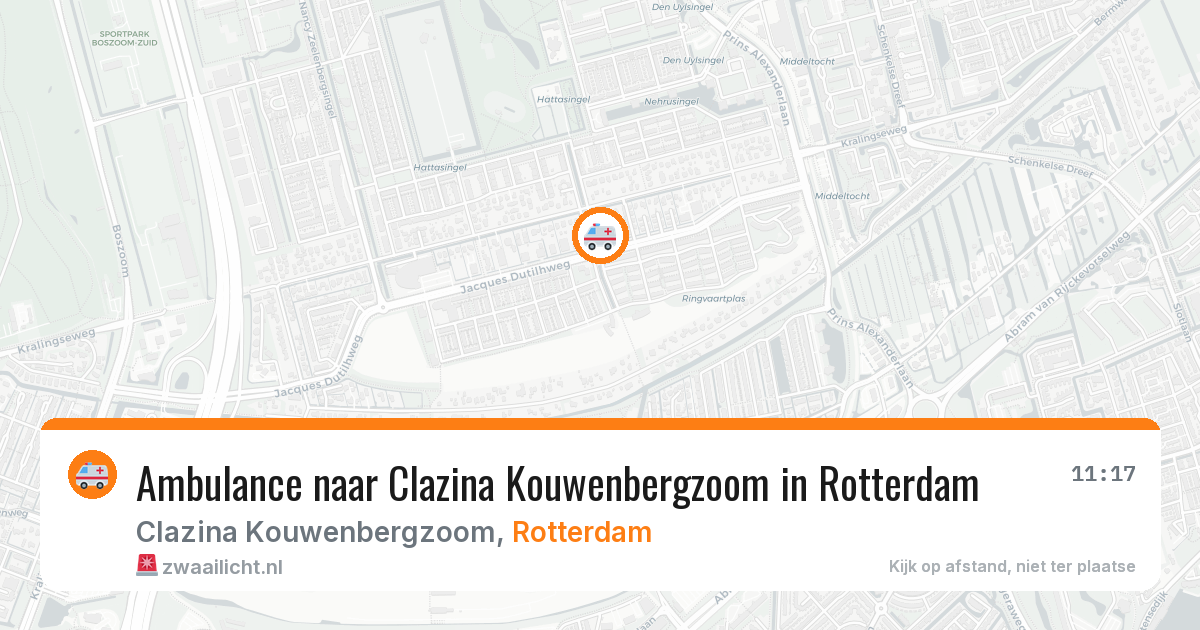 Ambulance naar Clazina Kouwenbergzoom in Rotterdam — 14 aug 2026