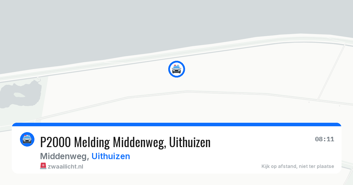 P2000 Melding Middenweg, Uithuizen — 10 jul 2026