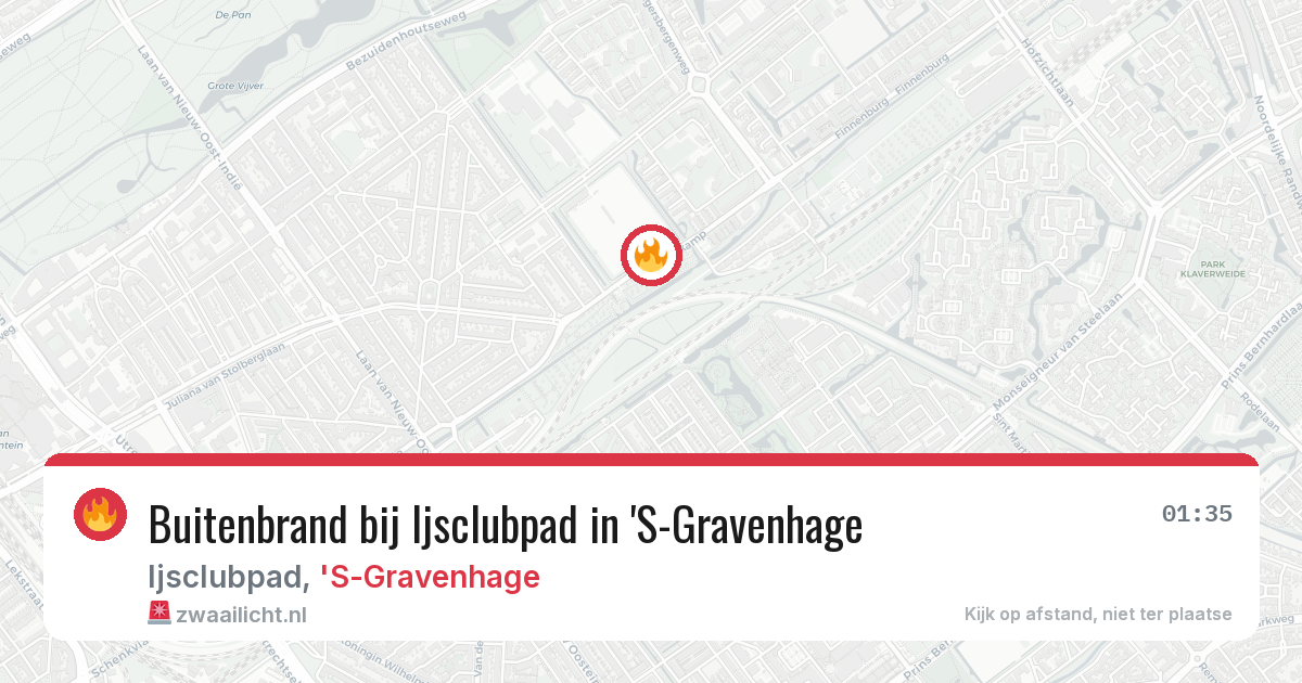 Buitenbrand bij Ijsclubpad in 'S-Gravenhage — 23 mrt 2026
