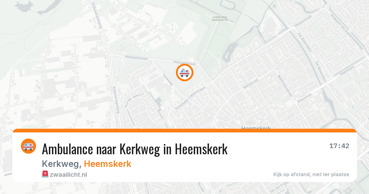 Ambulance naar Kerkweg in Heemskerk — 6 aug 2026