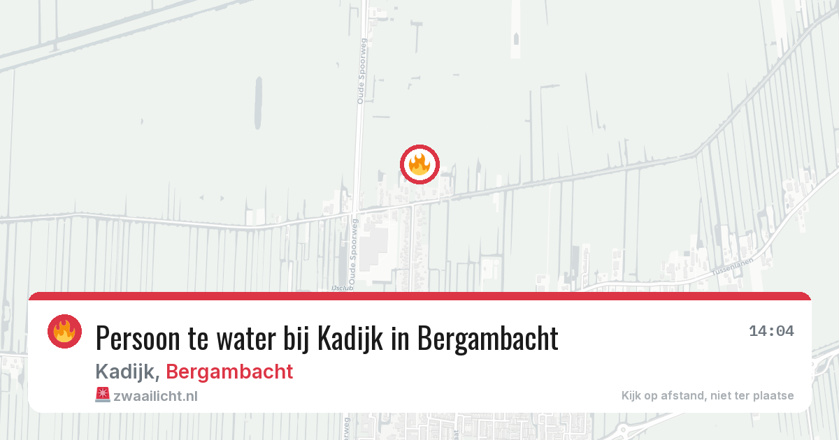 Persoon te water bij Kadijk in Bergambacht — 26 mei 2026