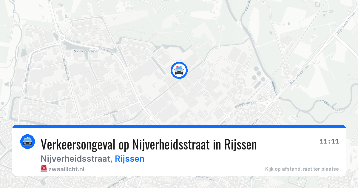 Verkeersongeval op Nijverheidsstraat in Rijssen — 17 jul 2026