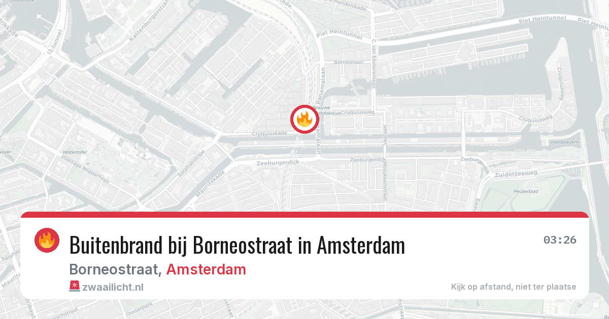 Buitenbrand bij Borneostraat in Amsterdam — 7 jul 2026