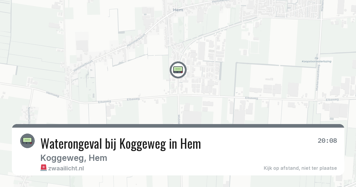 Waterongeval bij Koggeweg in Hem — 28 feb 2026