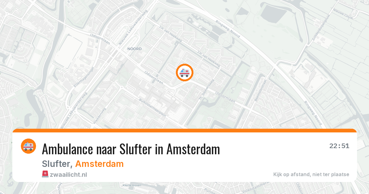 Ambulance naar Slufter in Amsterdam — 4 aug 2026