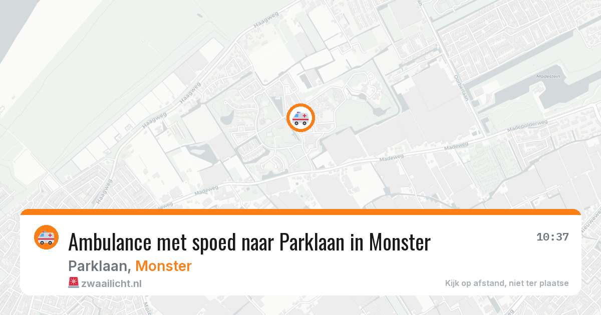 Ambulance met spoed naar Parklaan in Monster — 13 mrt 2026