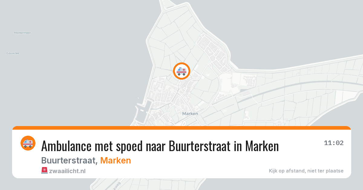 Ambulance met spoed naar Buurterstraat in Marken — 28 jul 2026