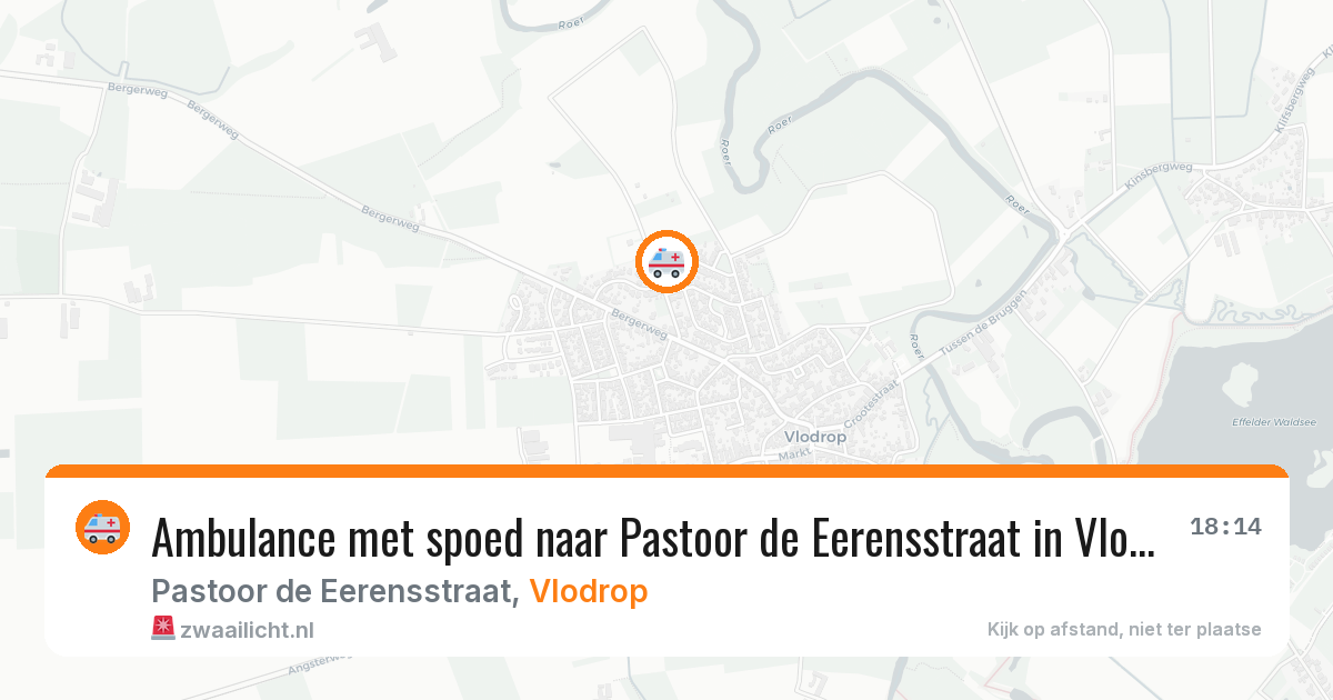 Ambulance met spoed naar Pastoor de Eerensstraat in Vlodrop — 7 apr 2026