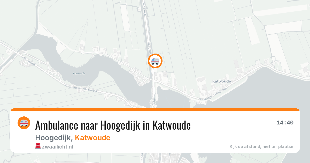 Ambulance naar Hoogedijk in Katwoude — 28 mei 2026