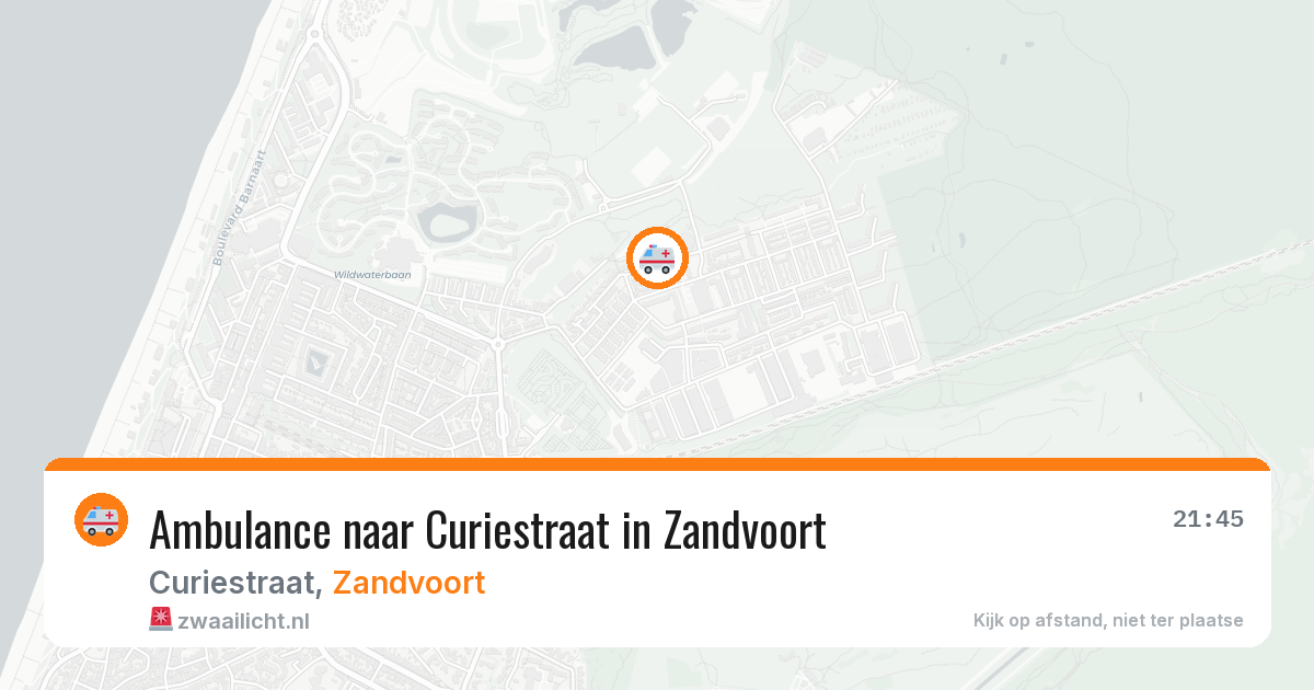 Ambulance naar Curiestraat in Zandvoort — 25 jul 2026