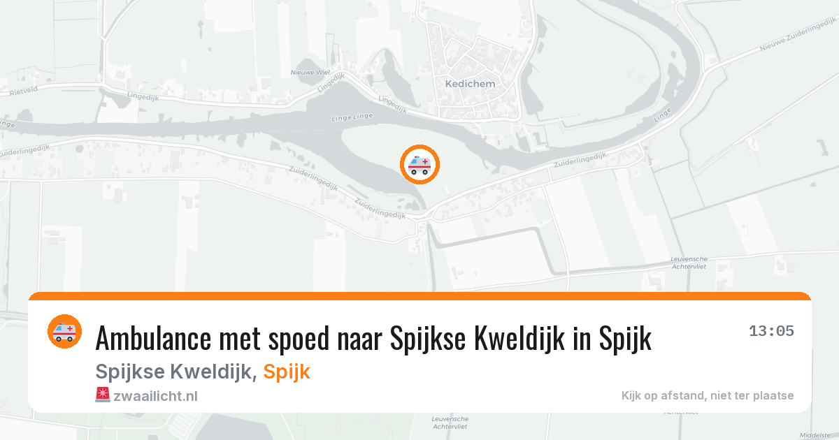 Ambulance met spoed naar Spijkse Kweldijk in Spijk — 2 apr 2026