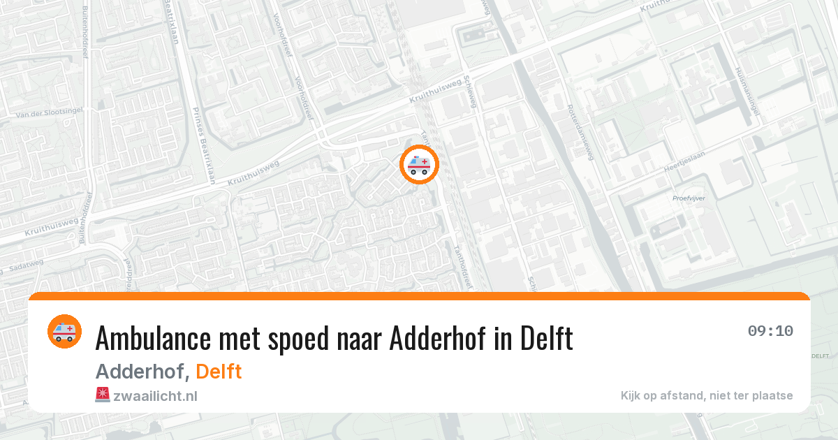 Ambulance met spoed naar Adderhof in Delft — 31 mrt 2026