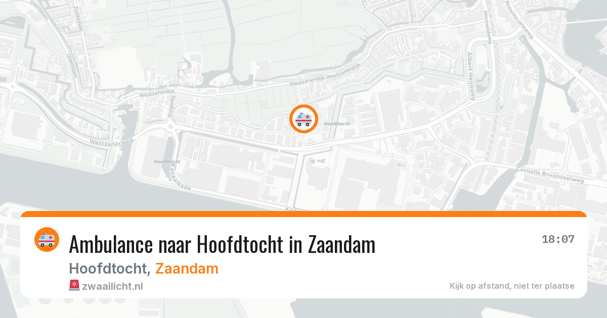 Ambulance naar Hoofdtocht in Zaandam — 21 apr 2026