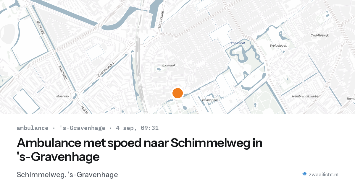 Ambulance met spoed naar Schimmelweg in 's-Gravenhage — 4 sep 2026