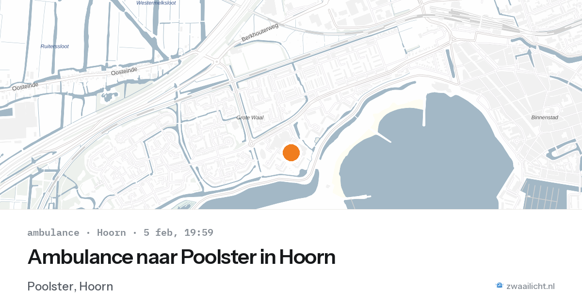 Ambulance naar Poolster in Hoorn — 5 feb 2026