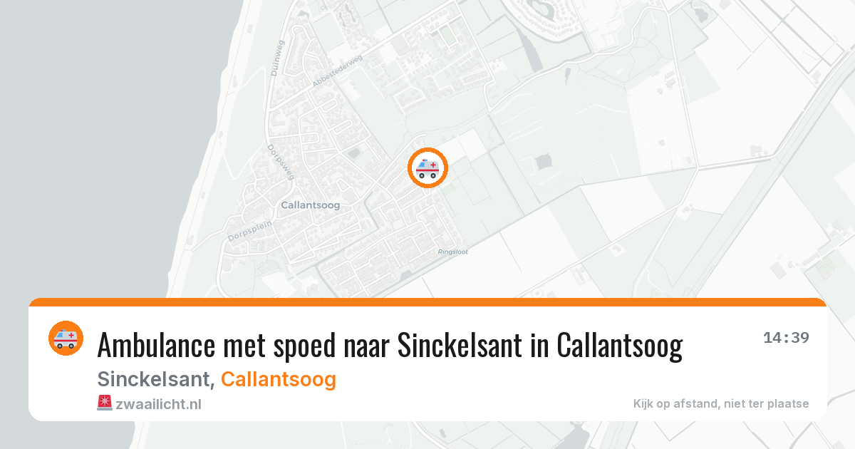 Ambulance met spoed naar Sinckelsant in Callantsoog — 16 jul 2026