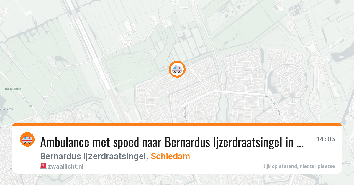 Ambulance met spoed naar Bernardus Ijzerdraatsingel in Schiedam — 30 jun 2026