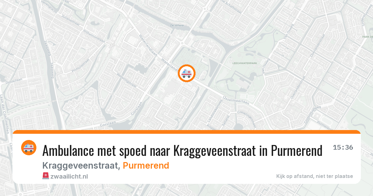 Ambulance met spoed naar Kraggeveenstraat in Purmerend — 12 aug 2026