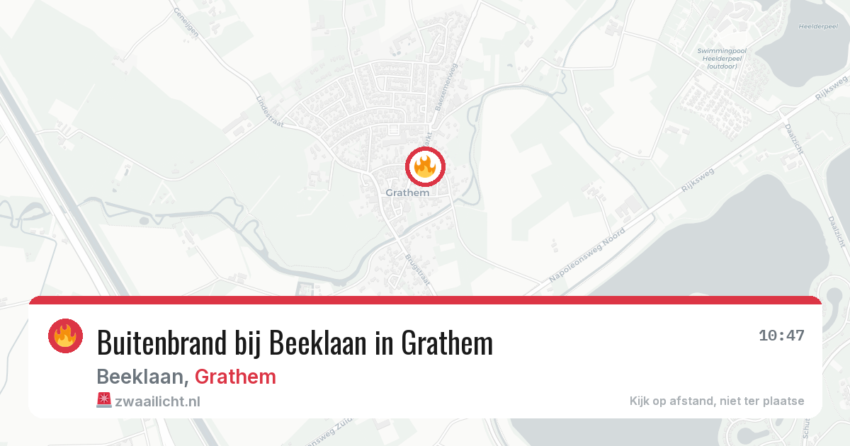Buitenbrand bij Beeklaan in Grathem — 11 jun 2026