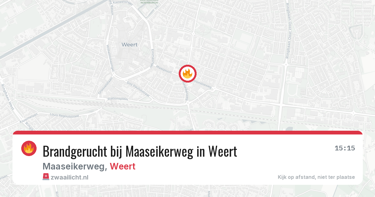 Brandgerucht bij Maaseikerweg in Weert — 10 jul 2026