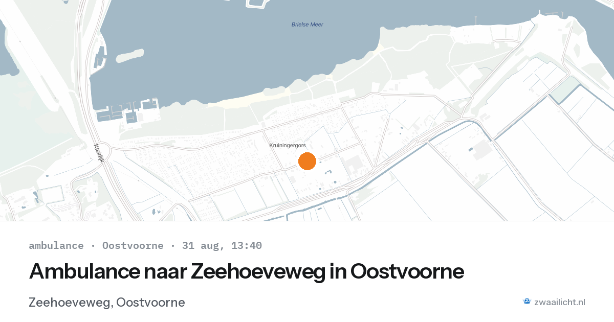 Ambulance naar Zeehoeveweg in Oostvoorne — 31 aug 2026
