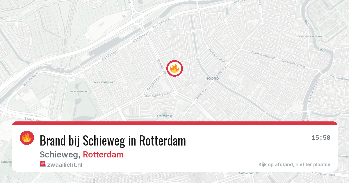 Brand bij Schieweg in Rotterdam — 7 mrt 2026