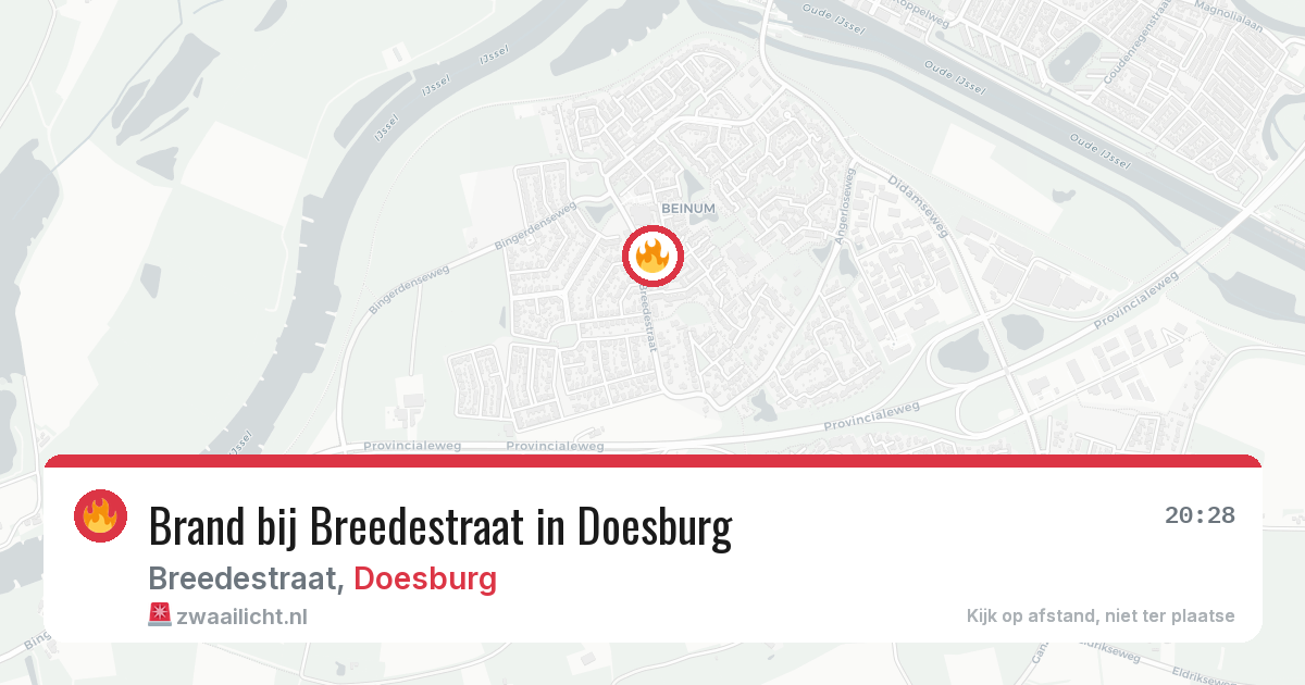 Brand bij Breedestraat in Doesburg — 20 jun 2026