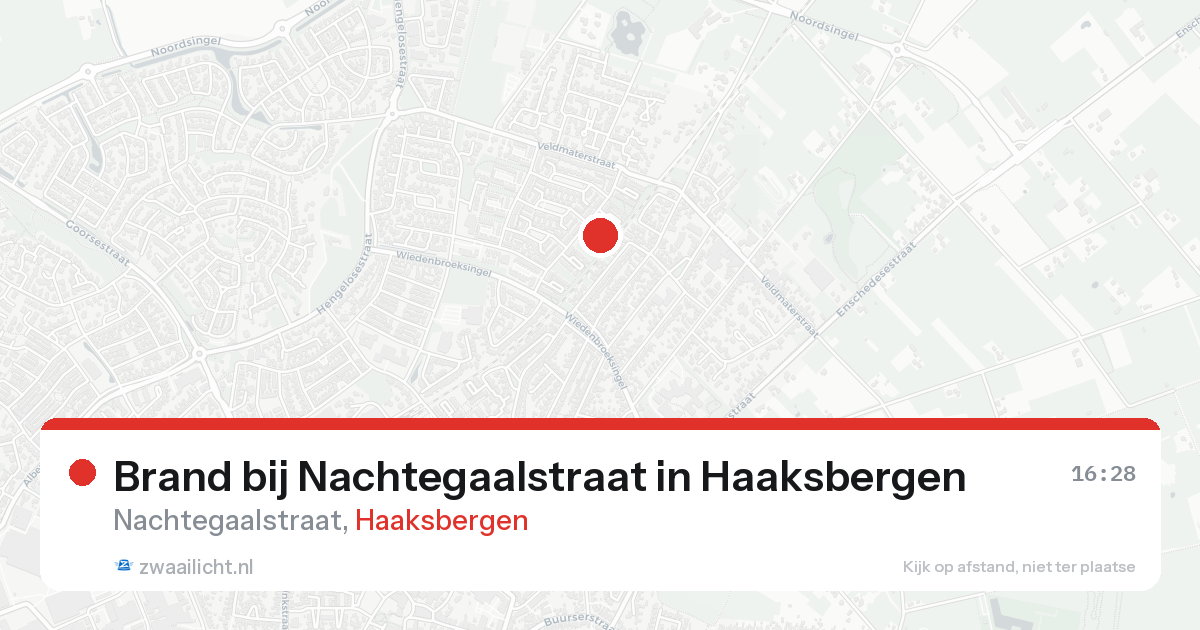 Brand bij Nachtegaalstraat in Haaksbergen — 15 aug 2026