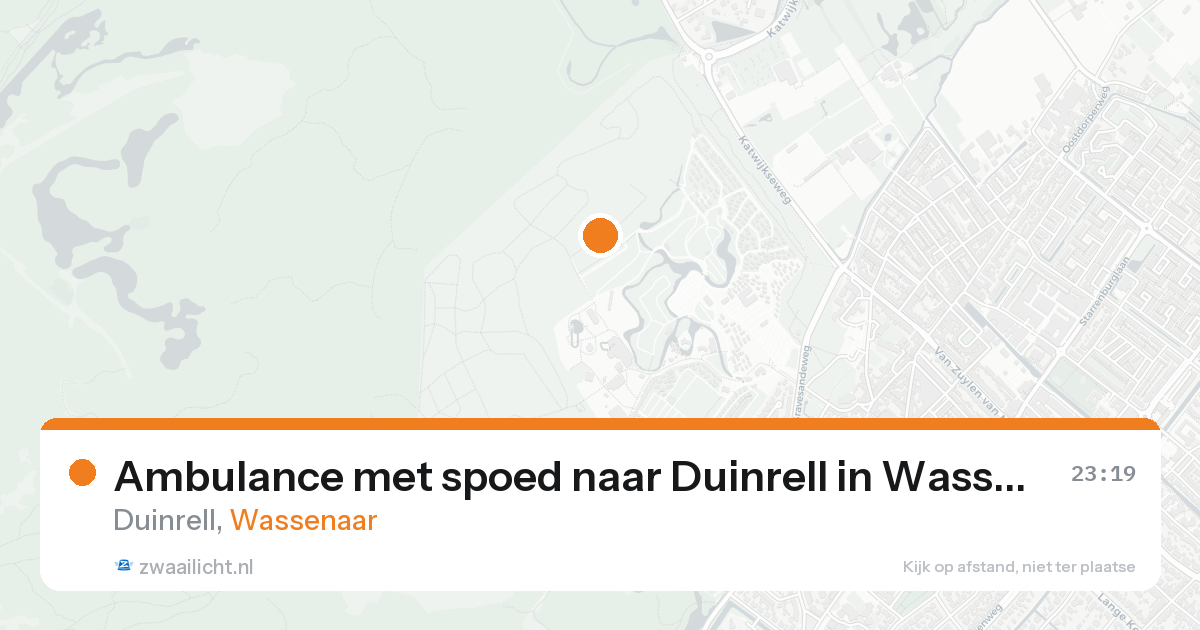 Ambulance met spoed naar Duinrell in Wassenaar — 21 mei 2026