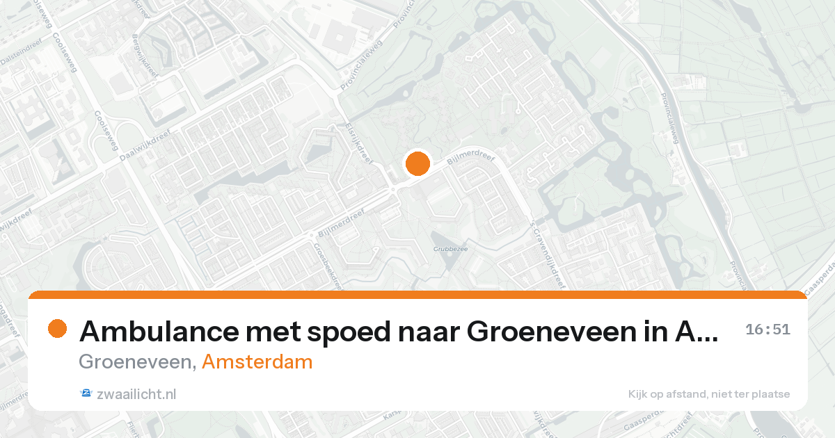 Ambulance met spoed naar Groeneveen in Amsterdam — 7 jun 2026