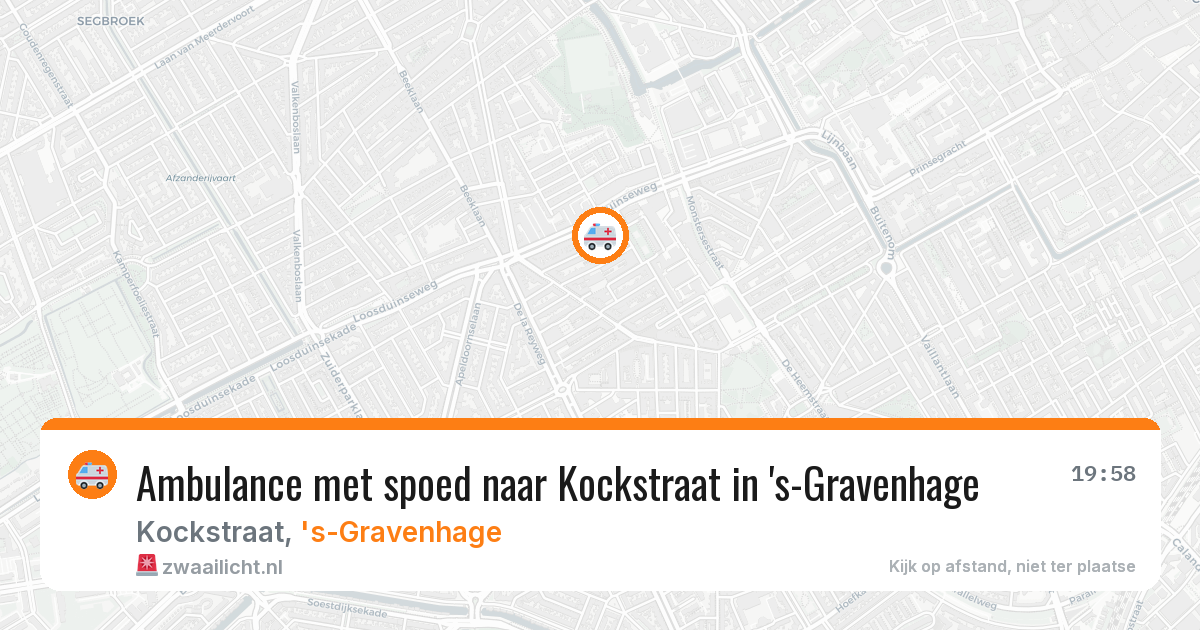 Ambulance met spoed naar Kockstraat in 's-Gravenhage — 13 aug 2026