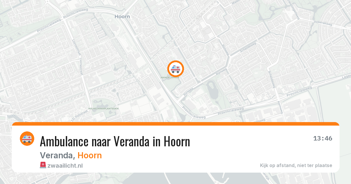 Ambulance naar Veranda in Hoorn — 7 aug 2026