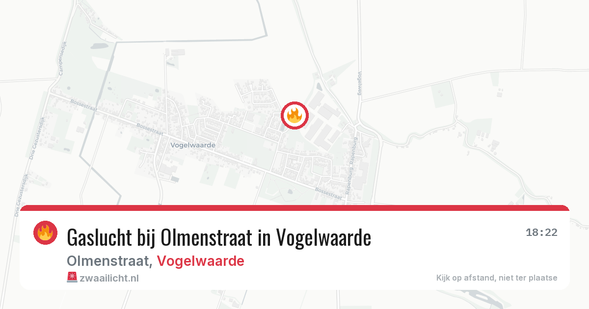 Gaslucht bij Olmenstraat in Vogelwaarde — 3 mei 2026