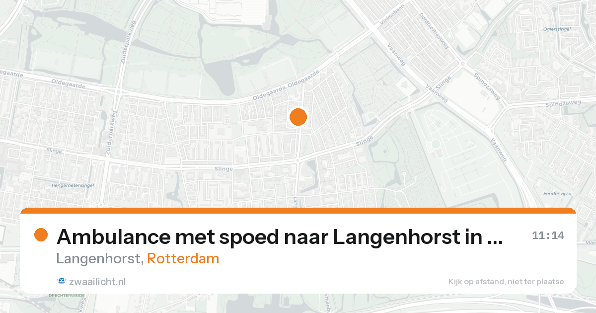 Ambulance met spoed naar Langenhorst in Rotterdam — 23 aug 2026