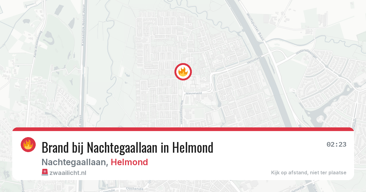 Brand bij Nachtegaallaan in Helmond — 2 jul 2026