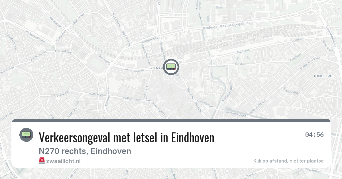 Verkeersongeval met letsel in Eindhoven — 15 feb 2026