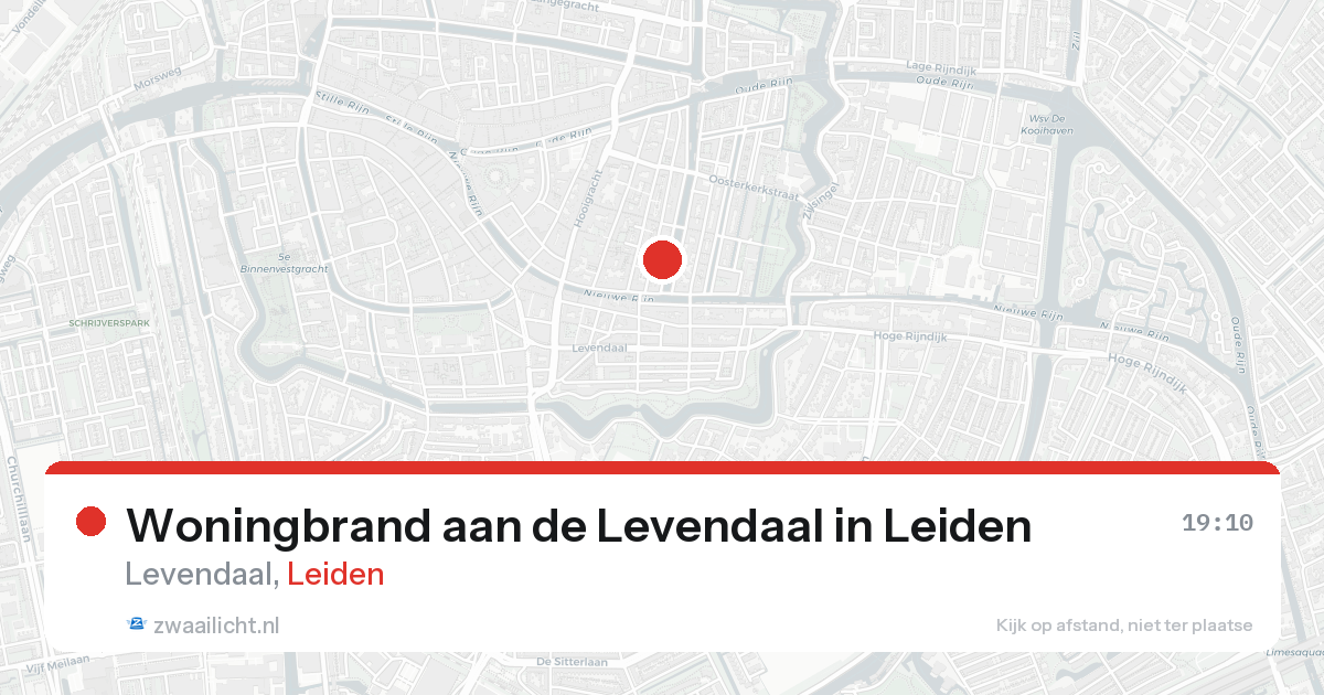 Woningbrand aan de Levendaal in Leiden — 29 apr 2026