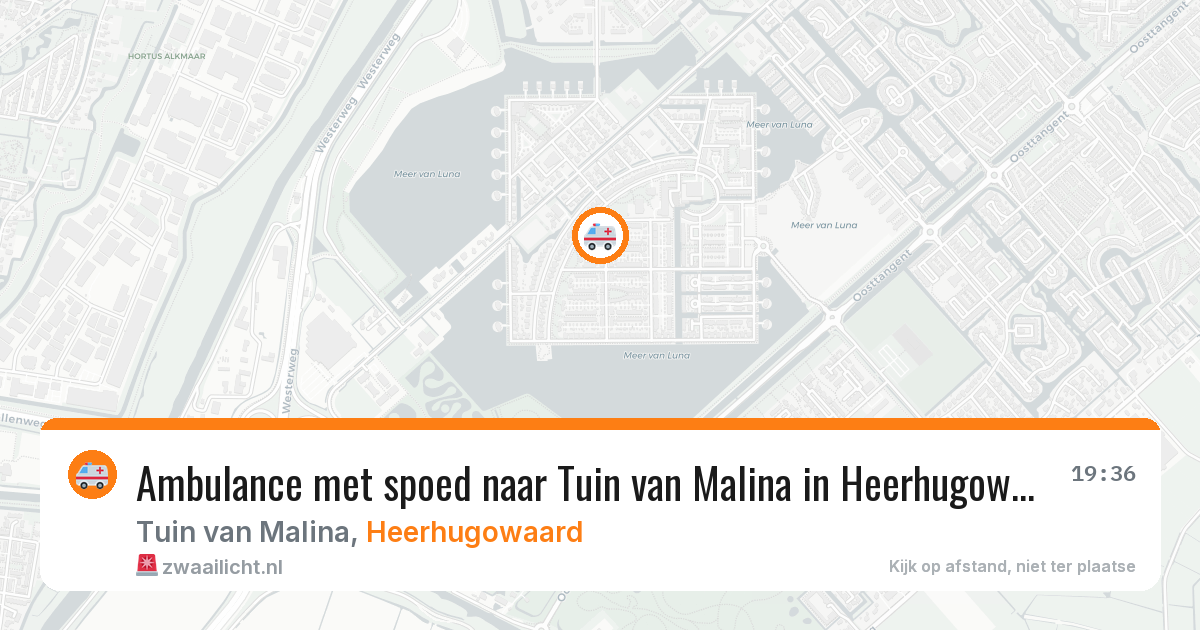 Ambulance met spoed naar Tuin van Malina in Heerhugowaard — 28 feb 2026