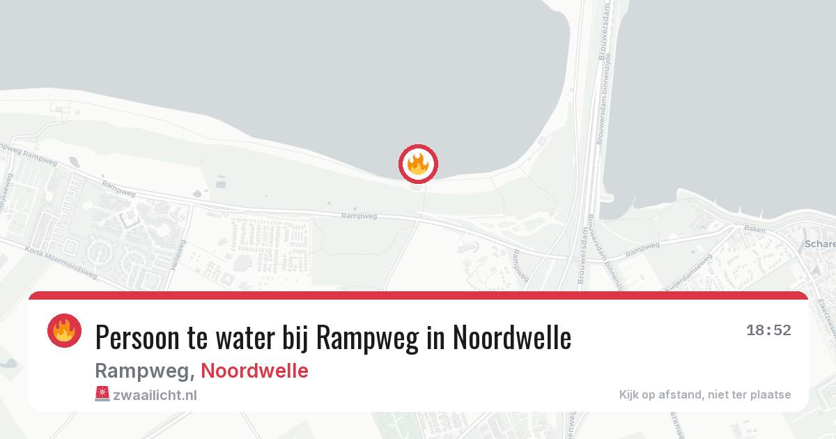 Persoon te water bij Rampweg in Noordwelle — 19 jun 2026