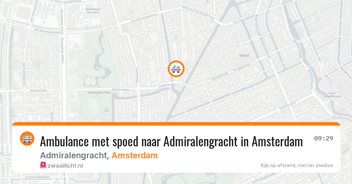 Ambulance met spoed naar Admiralengracht in Amsterdam — 26 apr 2026