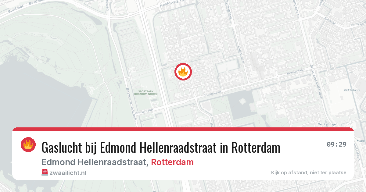Gaslucht bij Edmond Hellenraadstraat in Rotterdam — 15 jun 2026