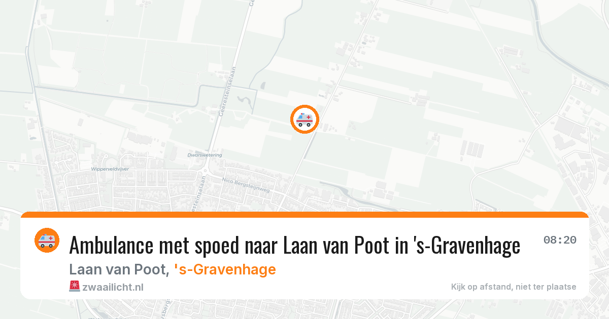 Ambulance met spoed naar Laan van Poot in 's-Gravenhage — 15 mrt 2026